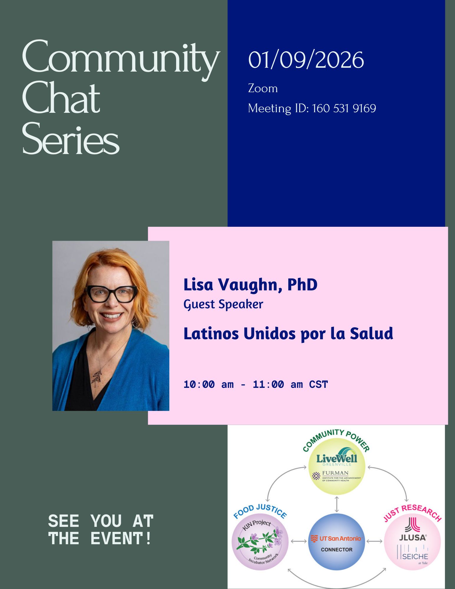 January Community Chat Series- Lisa Vaughn, PhD